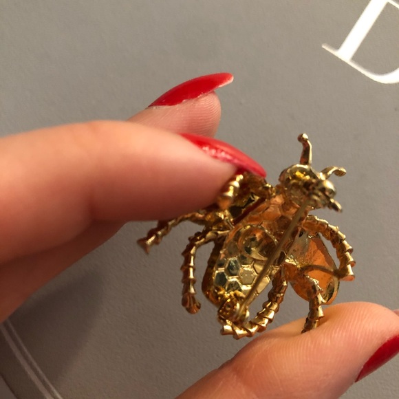 Vintage KJL Bumble Bee Rhinestone Brooch Pin - Picture 6 of 8